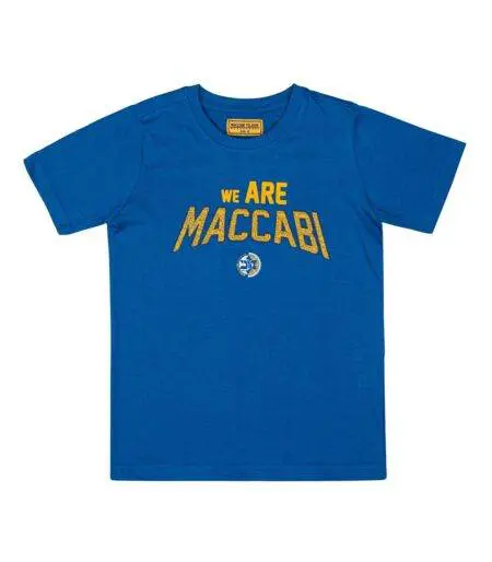 טי שרט MTA ילדים - WE ARE MACCABI נקודות כחולה