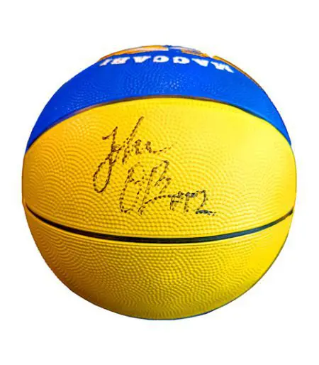 John DiBartolomeo Signed Yellow&Blue Basketball