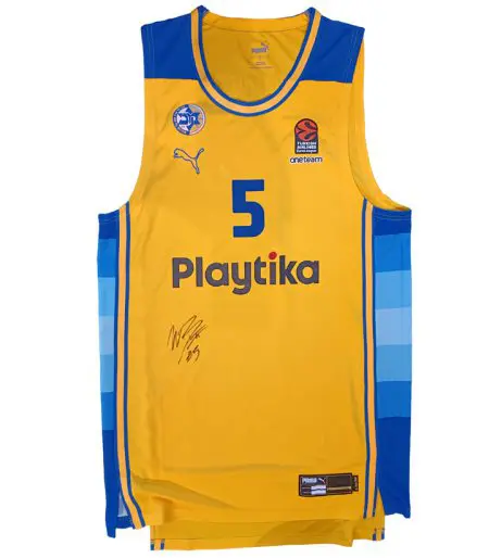 Official Adult Yellow Game Jersey 2023-24 Signed By Wade Baldwin IV