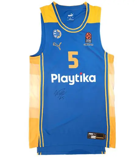 Official Blue Game Jersey 2023-24 Signed By Wade Baldwin IV