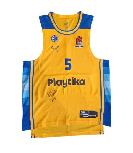 Official Kids Yellow Game Jersey 2023-24 Signed By Wade Baldwin IV