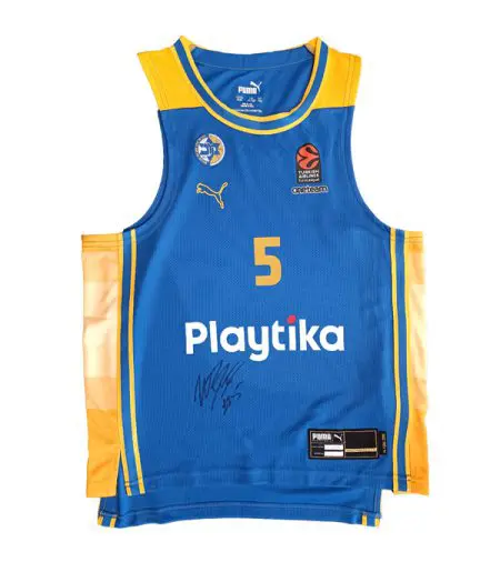 Official Kids Blue Game Jersey 2023-24 Signed By Wade Baldwin IV