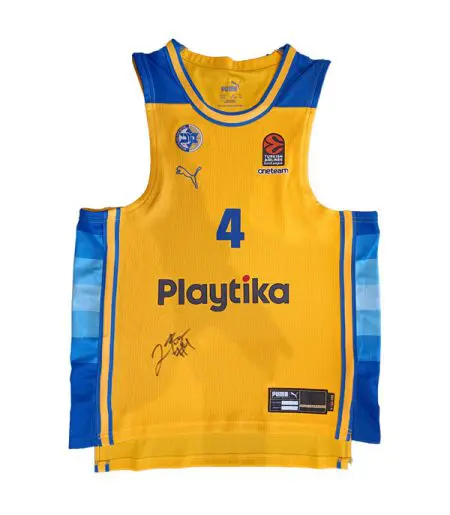 Official Kids Yellow Game Jersey 2023-24 Signed By Lorenzo Brown