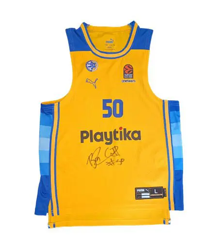 Official Kids Yellow Game Jersey 2023-24 Signed By Bonzie Colson II