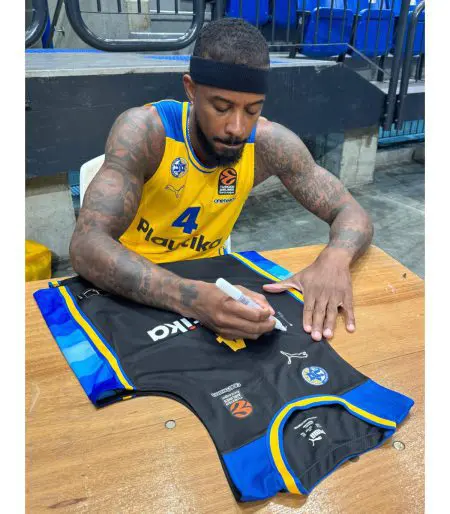 Official Kids Black Game Jersey 2023-24 Signed By Lorenzo Brown