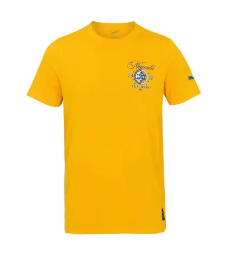 Puma Adults T-Shirt 'Logo' Yellow 2024-25