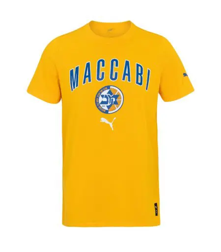 Puma Adults T-Shirt 'Maccabi' Yellow 2024-25