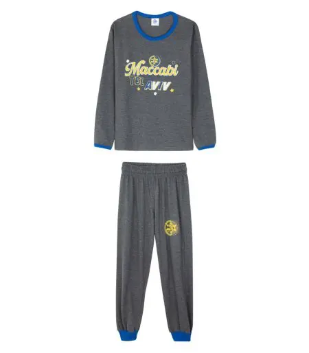 Grey Long Pajamas For Kids