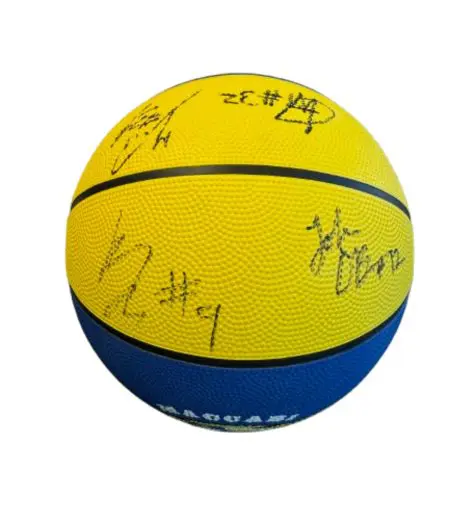 Maccabi Yellow&Blue Basketball Signed By Maccabi Tel Aviv Players