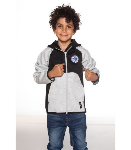 2023-24 Puma Black & Gray Zipped Kids Jacket