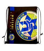 תיק שרוך מכבי שחור עם הדפס תיק שרוך מכבי שחור עם הדפס