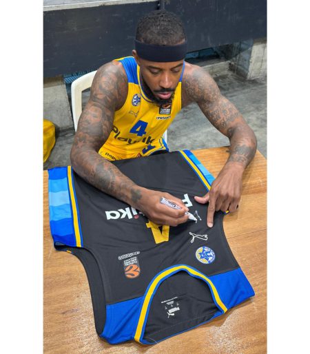 Official Black Game Jersey 2023-24 Signed By Lorenzo Brown