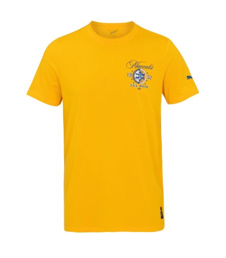 Puma Adults T-Shirt 'Logo' Yellow 2024-25