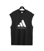 ADIDAS BASKETBALL Fashion Grey T-Shirt ADIDAS BASKETBALL Fashion Grey T-Shirt