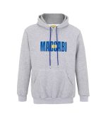 קפוצ'ון MACCABI לוגו רטרו אפור בוגרים