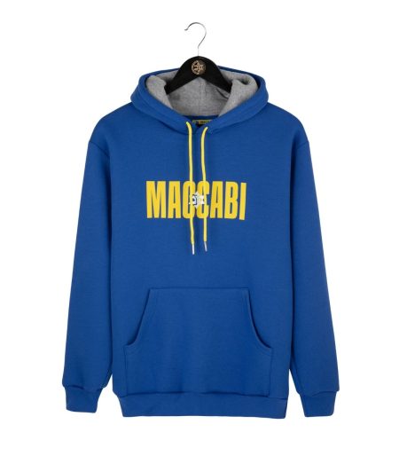 קפוצ'ון MACCABI לוגו רטרו כחול בוגרים