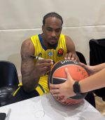 Spalding Ballon Basket Euroleague Maccabi Tel-Aviv Jaune/Bleu Taille 7