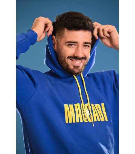 קפוצ'ון MACCABI לוגו רטרו כחול בוגרים