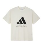טי שירט אופנתית BASKETBALL לבנה בוגרים ADIDAS 2026-27