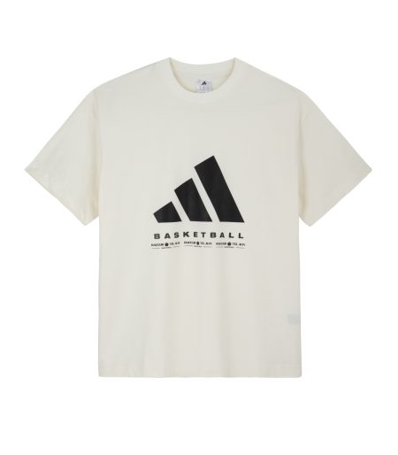 ADIDAS 2026-27 ADULTS WHITE BASKETBALL FASHIONABLE T-SHIRT<br/><br/><br/>