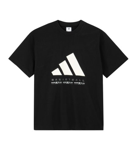 ADIDAS 2026-27 ADULTS BASKETBALL BLACK FASHIONABLE T-SHIRT<br/><br/><br/>