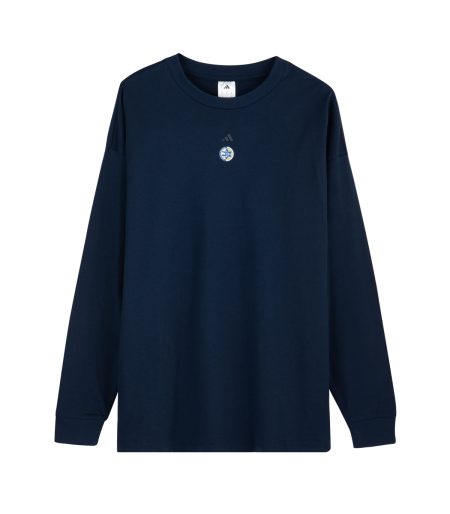 ADIDAS 2026-27 ADULTS NAVY BLUE BASKETBALL FASHIONABLE LONG SHIRT<br/><br/><br/>