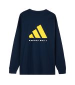 ADIDAS 2026-27 ADULTS NAVY BLUE BASKETBALL FASHIONABLE LONG SHIRT<br/><br/><br/>