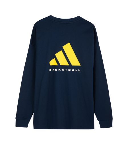 ADIDAS 2026-27 ADULTS NAVY BLUE BASKETBALL FASHIONABLE LONG SHIRT<br/><br/><br/>