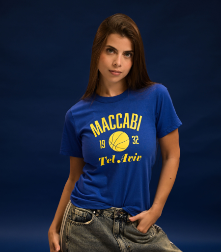 טי שירט MCB ״מכבי כדור״ כחולה ילדים
