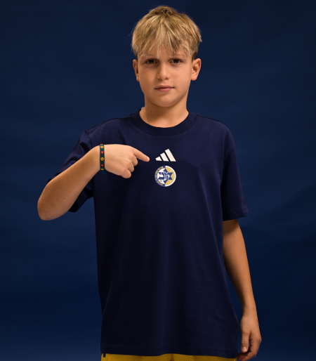 טי שירט חלקה כחול נייבי לילדים ADIDAS 2026-27