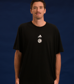 טי שירט אופנה חלקה שחורה בוגרים adidas 2026-27
