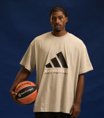 טי שירט אופנתית BASKETBALL אפורה בוגרים ADIDAS 2026-27